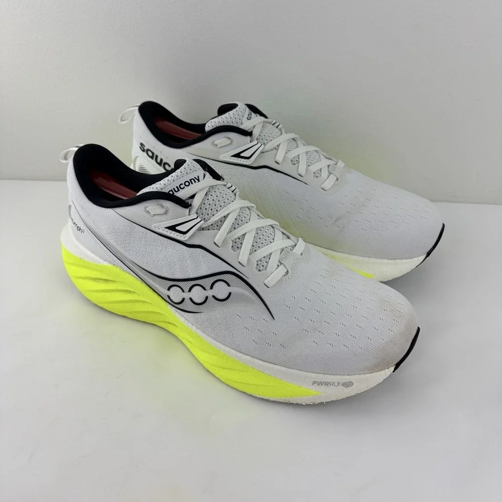 Saucony Triumph 22 White Citron Running Shoes Men's Size 10 S20964-135